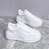 Popular little white shoes women's spring 2025 new women's shoes versatile casual board shoes niche heightening platform single shoes