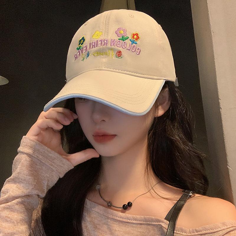 Baseball Cap For Women Sun Protection Duckbill Cap Korean Style Letter Print Duck Tongue Hat Cotton Casual For Men And Women Visor Ricygvm