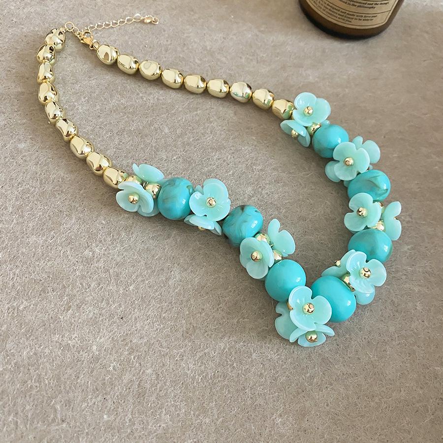 Colorful Summer Acrylic Bead Necklace – Simple, Fashionable, High-End Clavicle Jewelry