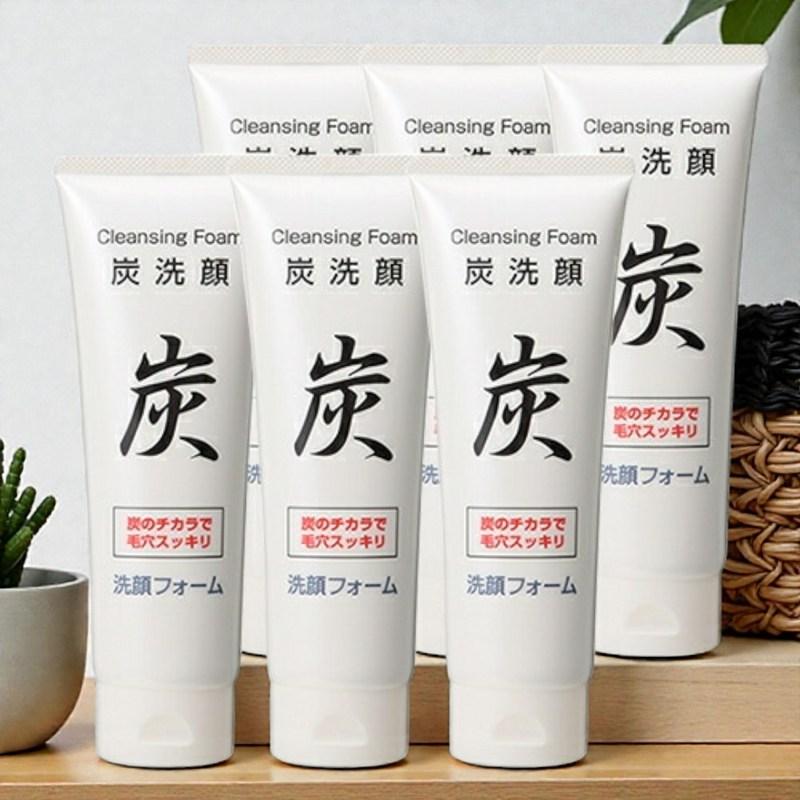Charcoal Deep Cleansing Facial Foam Cleansing Foam Facial Wash 150g x6 (Japan)
