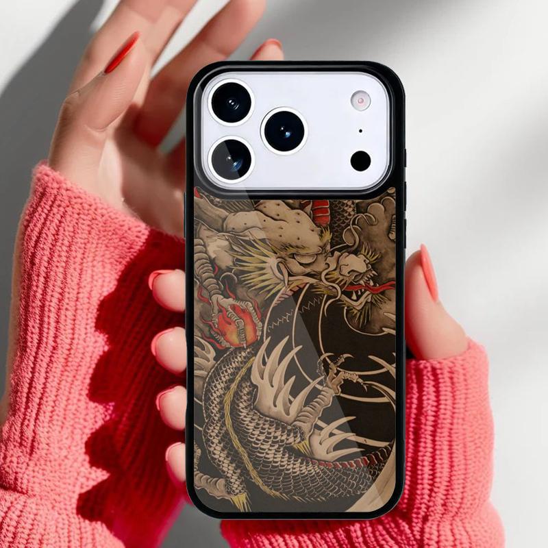 Japanese Hannya Mask Phone Case for iPhone 17 16 15 14 13 Pro Max Back Cover for 12 11 Pro Coque