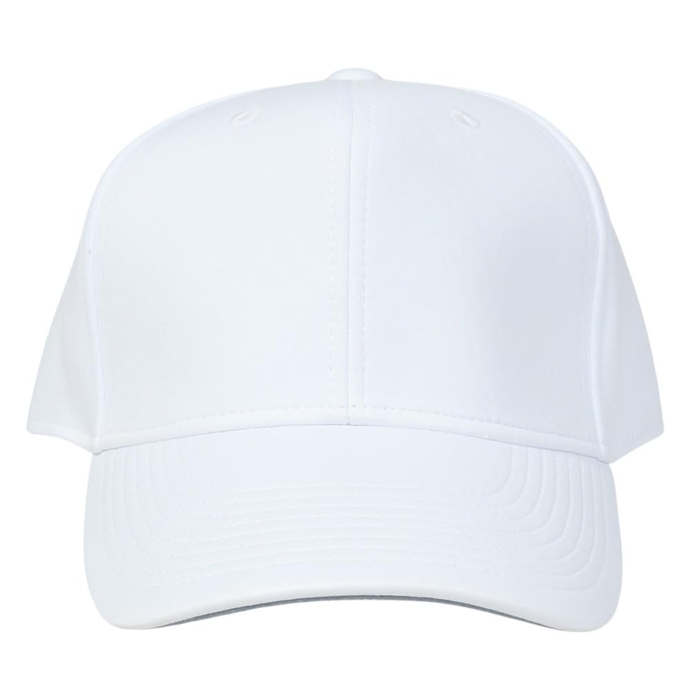 MIZUNO Baseball Size M Cap, Six-Panel All-Knit, White,