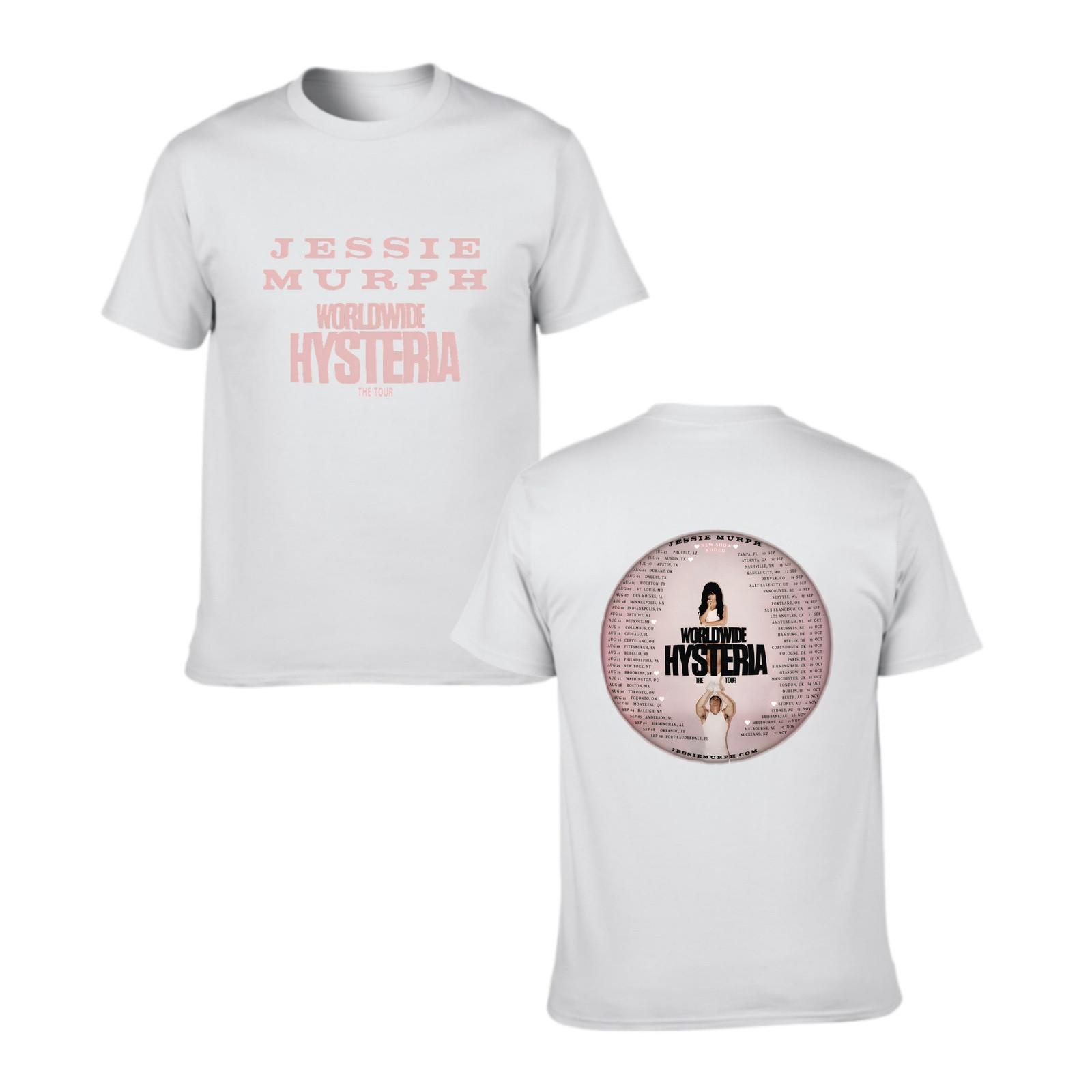 

Jessie Murph Worldwide Hysterias Tour ConcerT Shirt Mens Womens Tees Top with Date & City for Fans M