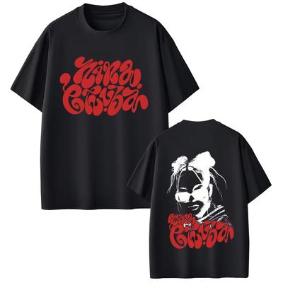 T-shirt con Grafica Facciale Rapper Nina Chuba 2026 Primavera Estate Uomo Donna Hip Hop Moda Manica Corta Top Unisex Streetwear Vintage