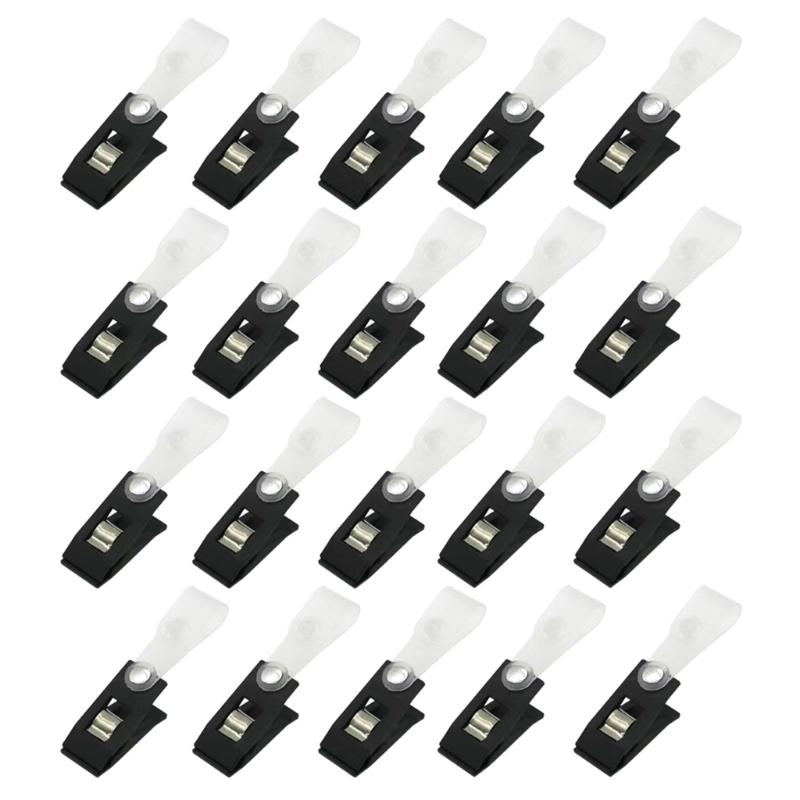 Pack Of 20 Adjustable Yard Flag Holder Clips Practical Flagpole Stand and Plums Blossom Stoppers Garden Decoration