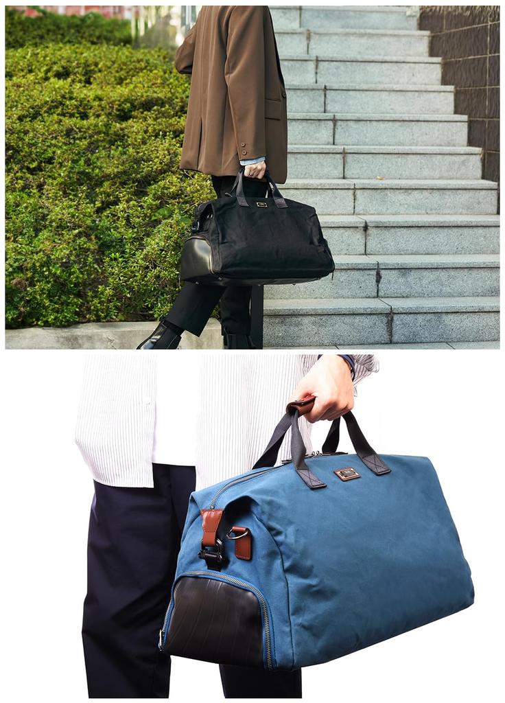 Weekender ARMY DUCK Boston Bag für Großen Schlüssel Echt Hergestellt mit Garantie Herren, Kapazität, Wasserdicht, Schloss, Reise, Golf, Leder, Japan, PS-191IB, 10-Jahre