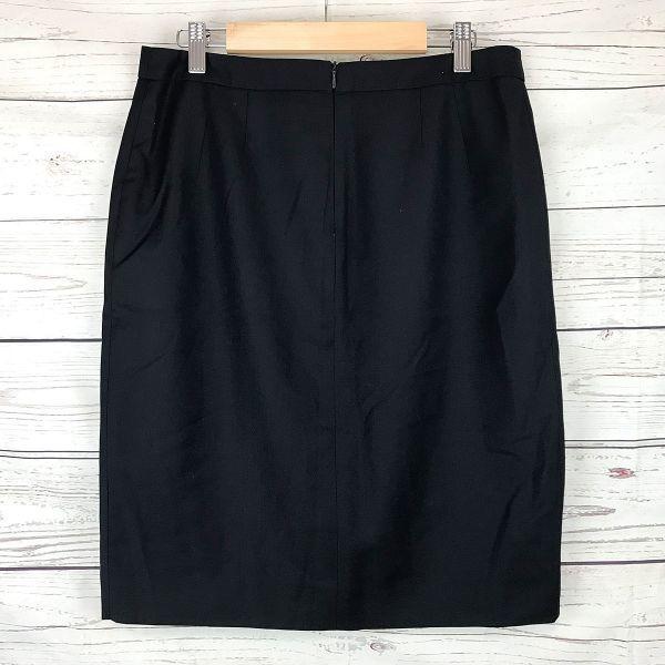 Italian Luxury/BOTTEGA VENETA/Suit Skirt/Back Zip/M/Black/Elegant/Office/Business