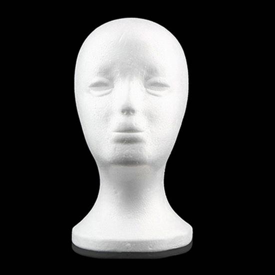 Female Head Model Foam Mannequin Head Hats Glasses Wigs Display Stand for Home Salon