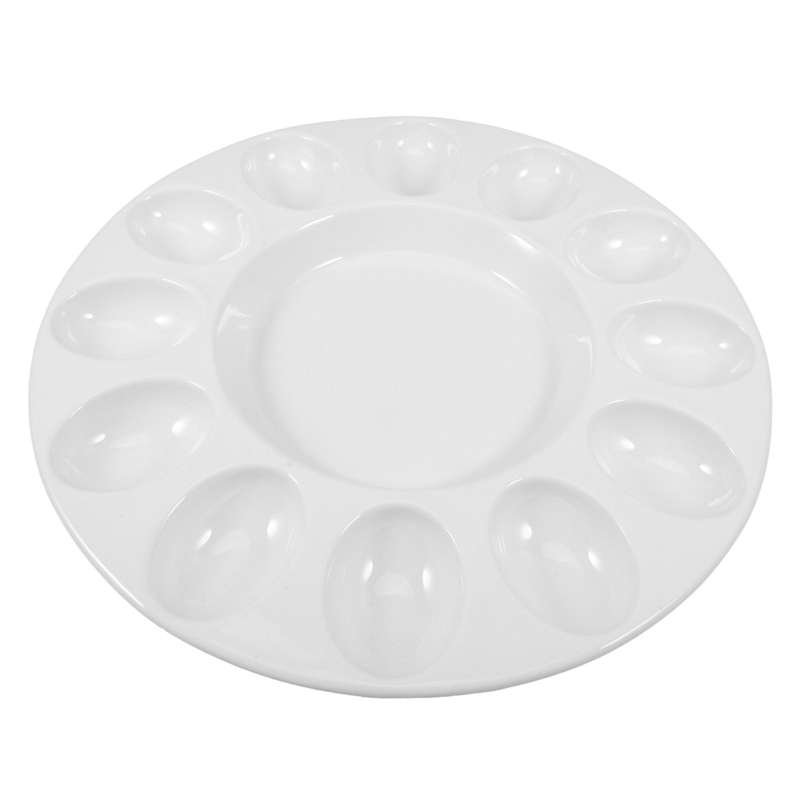 Egg Platter Ceramic Deviled Egg Tray Catering Platter Eggs Serving Tray Egg Serving Platter Ceramic Egg Dish for Home Restaurant