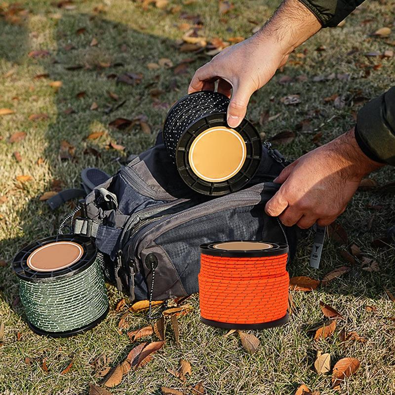 50m 4mm Reflective Paracord Tent Cord Rope Camping Canopy Shelter Awning Rope Runner Guy Line Outdoor Guy Lines fixed rope