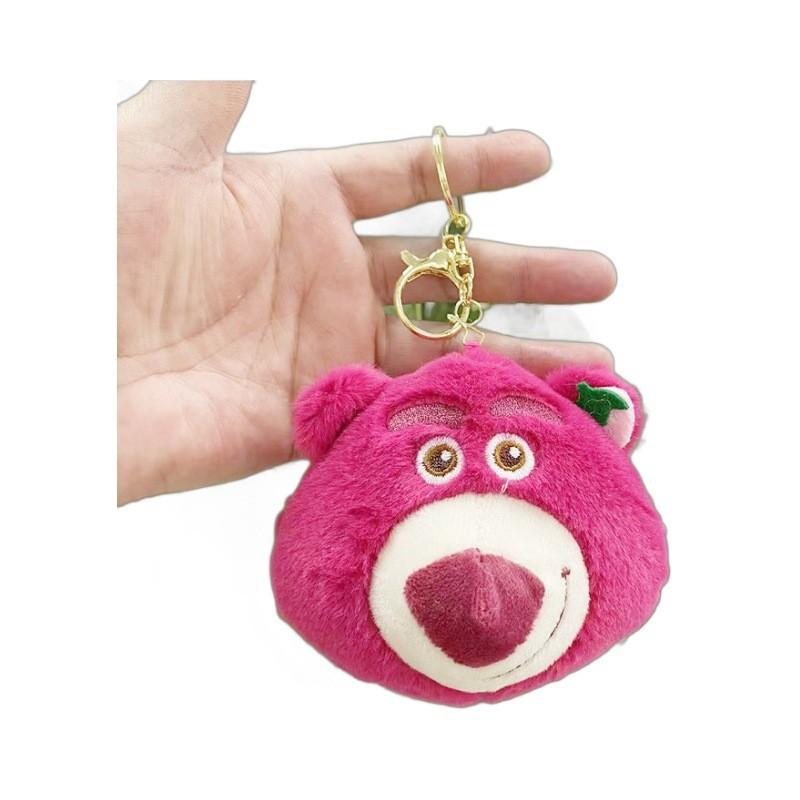 Cartoon Plush Cozy Bear And Stitch Keychain Wallet Perfect For Storage Coin