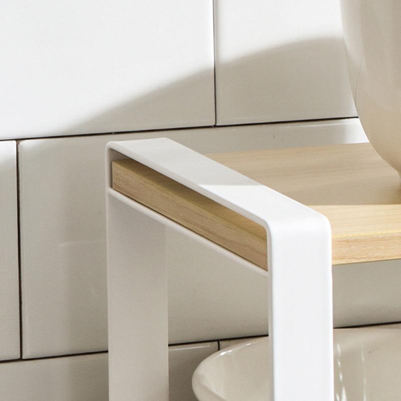 Double Layer Storage Rack Kitchen Spices Plank Shelf Home Stainless Steel Sundries Organization Rack Table Cutlery Metal Holders