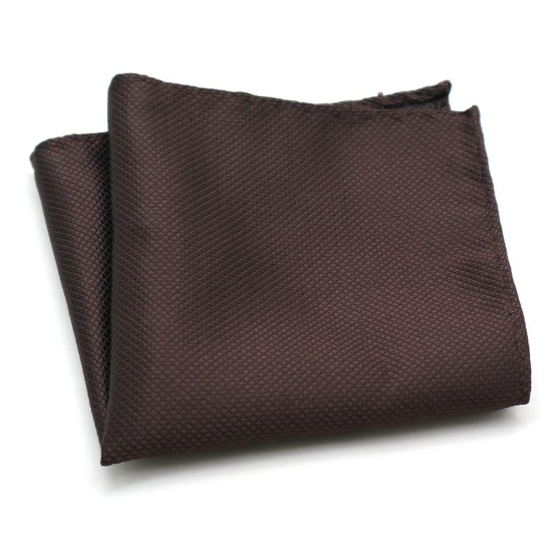 Luxury Men's Handkerchief Plaid Solid Color Hankies Polyester Hanky Business Pocket Square Chest Towel 21*21CM