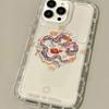 New lucky treasure apple 15 mobile phone case iphone14promax transparent soft rubber 13/12/11 anti-drop XR
