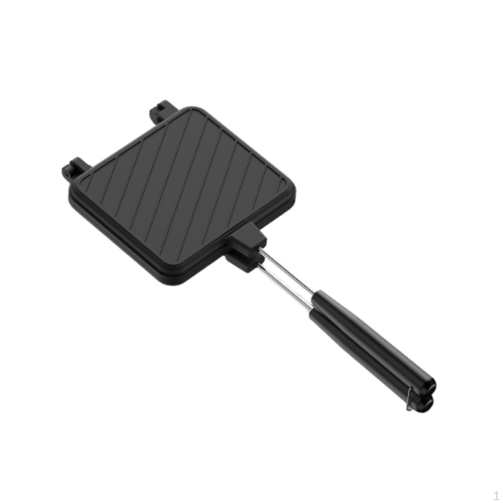 Двусторонняя сковорода-сэндвичница, антипригарная, алюминиевая пресс-панини, вафельница для перекуса,