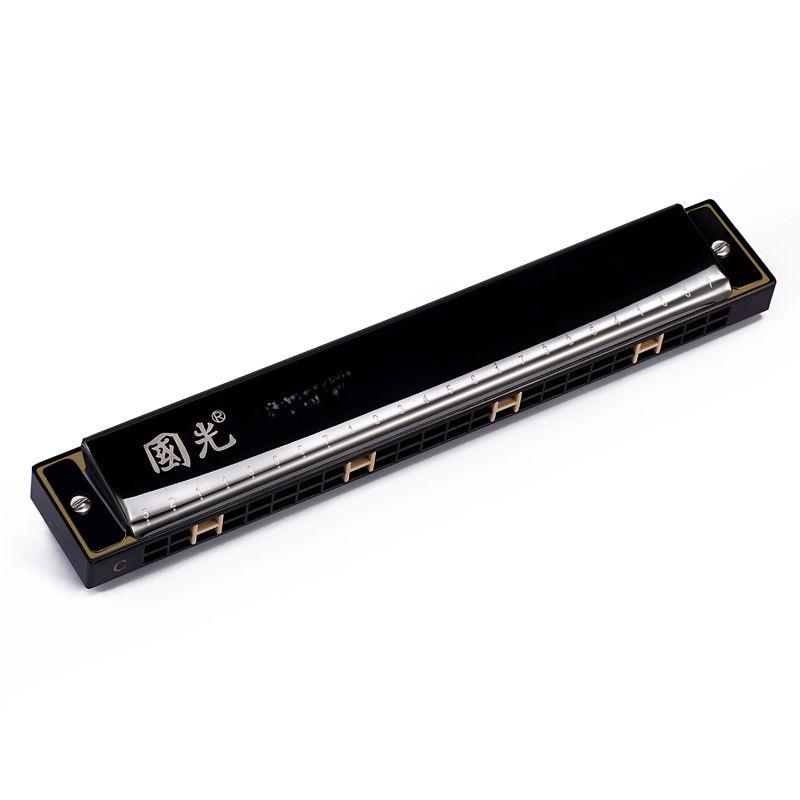 Guoguang Harmonica 24-Hole 28-Hole Professional Performance Polychord C-Major Bass Adult And Child Beginner Entry-Level Harmo...
