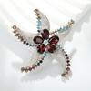 Baroque Luxury Starfish Design Brooch for Men and Women Jewelry Accessories Wedding Holiday Party Gift