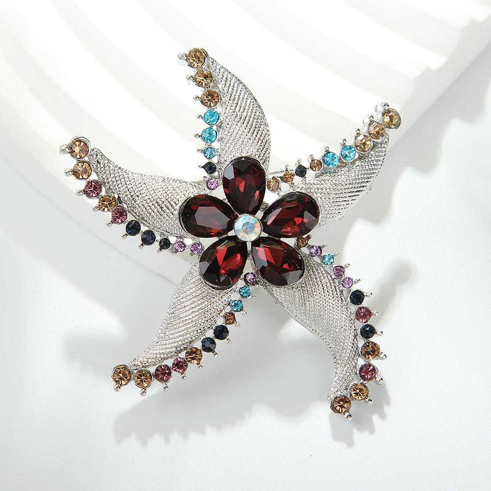 Baroque Luxury Starfish Design Brooch for Men and Women Jewelry Accessories Wedding Holiday Party Gift