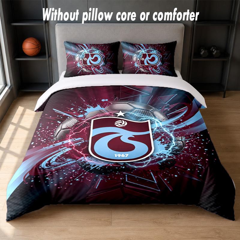 Trabzonspor FC Design Bed Bedding Set 1 Duvet Cover + 2 Pillowcases Soft Breathable Household Bed Linens