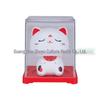 2-inch Solar-Powered Waving Lucky Cat Ornament for Desk or Car