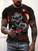 2026 New Men's Punk Style T-Shirt Skeleton 3D Pattern Printing Cool Fashion Graphic Streetwear Summer Oversize Men's Clothing