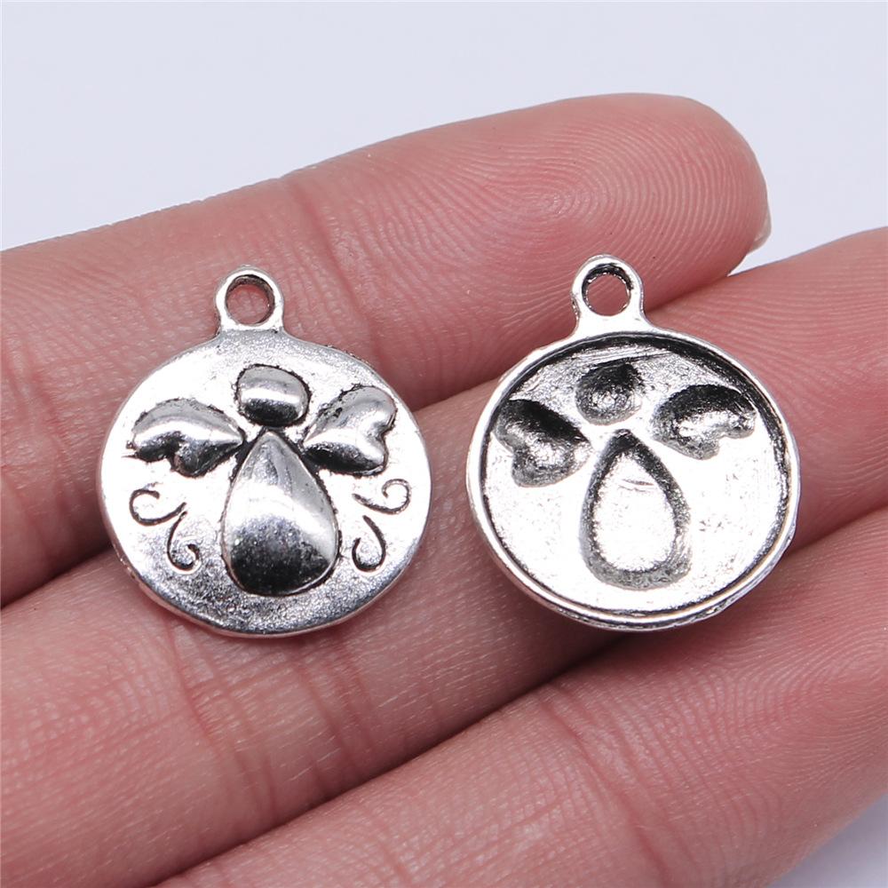 20pcs Angel Charms Antique Silver Color Angel Charms Pendants For Bracelets Angels Charms Making Jewelry