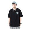 Sommer Trendiges Herren Kurzarm T-Shirt Koreanische Version Ins Reiner Baumwolle Modischer Buchstabenprint Lockerer Rundhalsausschnitt Halbarm Basic-Shirt