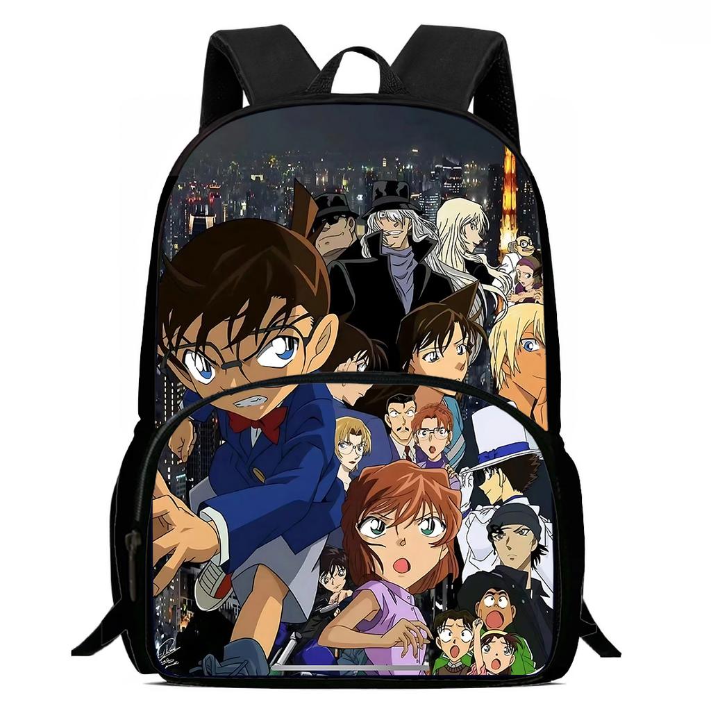 Zaini per Bambini Anime Detective Conan Borsa a Spalla Astuccio Alunno Grande Capacità Zaini Scolastici per Ragazzi Ragazze Miglior Regalo