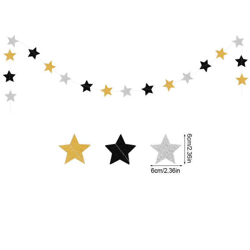 2025 Congrates Grad Banner Garland Star Paper Bunting Set Graduation Party Decoration Supplies Congratulation Garland Flags New