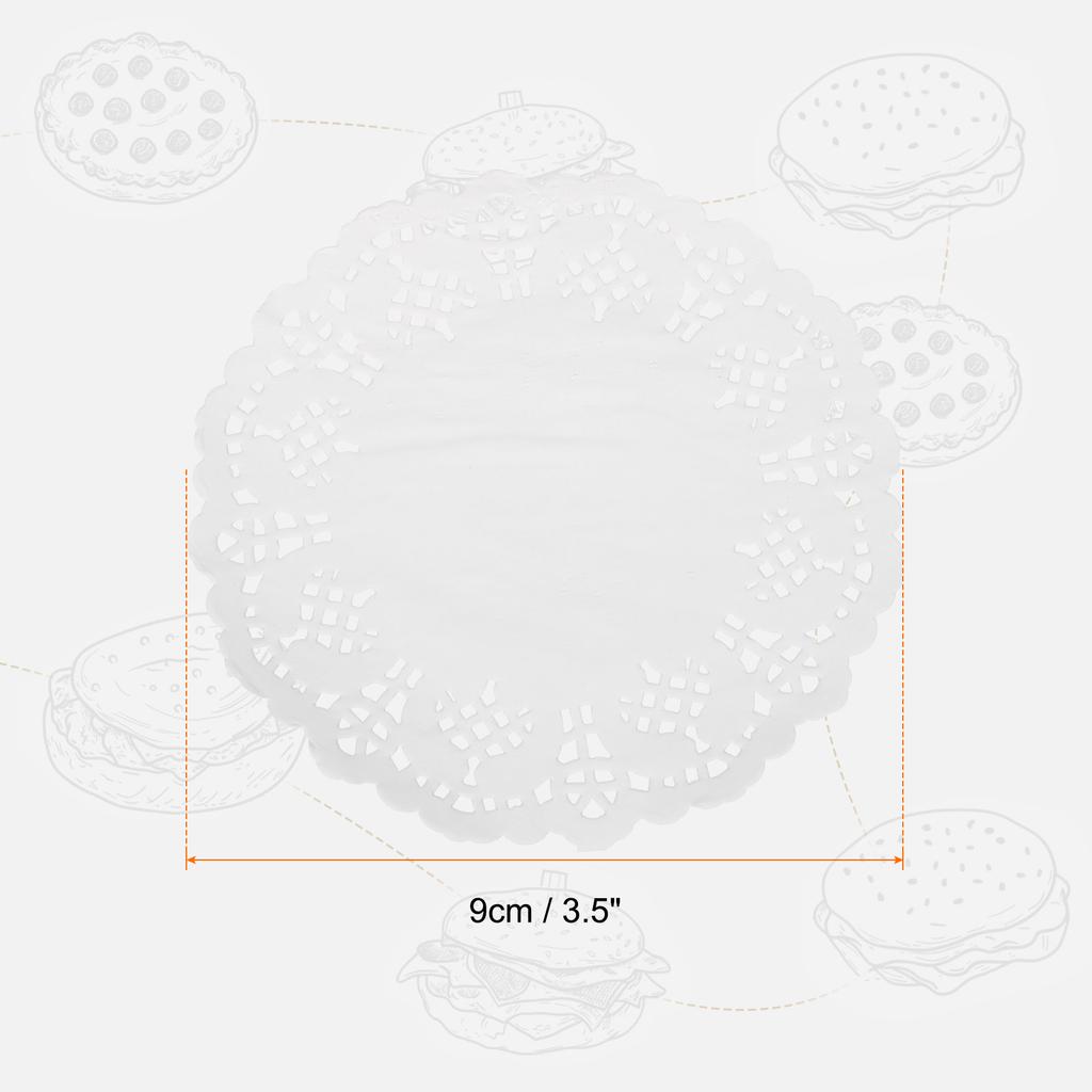 150/300pcs Lace Paper Doilies White Round/Oval/Rectangle Disposable Decorative Paper Placemats Hollow Flower Absorbing Papers
