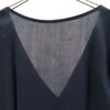 MIUMIU silk Short sleeve Frill one piece 42 Navy French sleeve Women Used