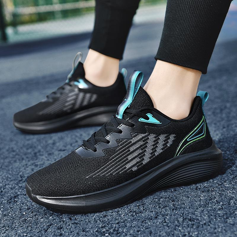 

New men s shoes fashion trend running shoes light and breathable casual sports shoes men s large size non-slip and wear-resistant running shoes 45