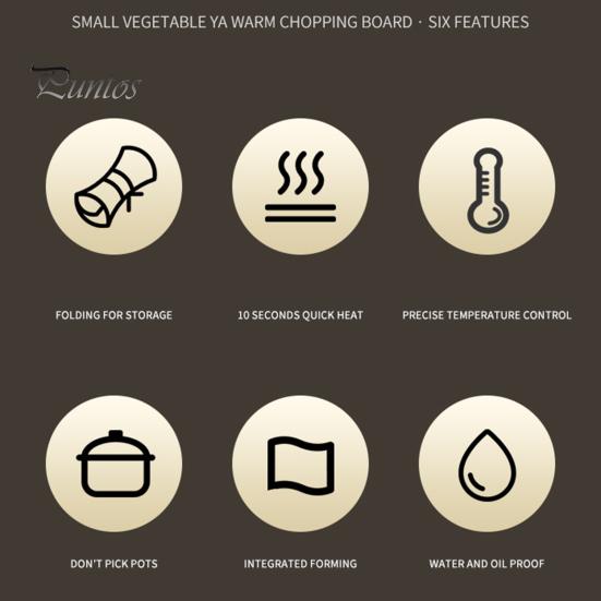 Food Warming Mat Silicone Electric Warming Tray with 3 Level Temperature Quick Heating Anti-Scalding Edges Foldable Buffet Hot Plates Heat Pad for