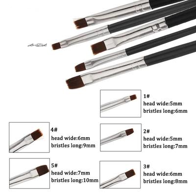 5Pcs Dental Resin Brush Pens Nylon Bristles for Porcelain Teeth Reshaping Dentistry Adhesive Composite Cement DIY Painting Tools