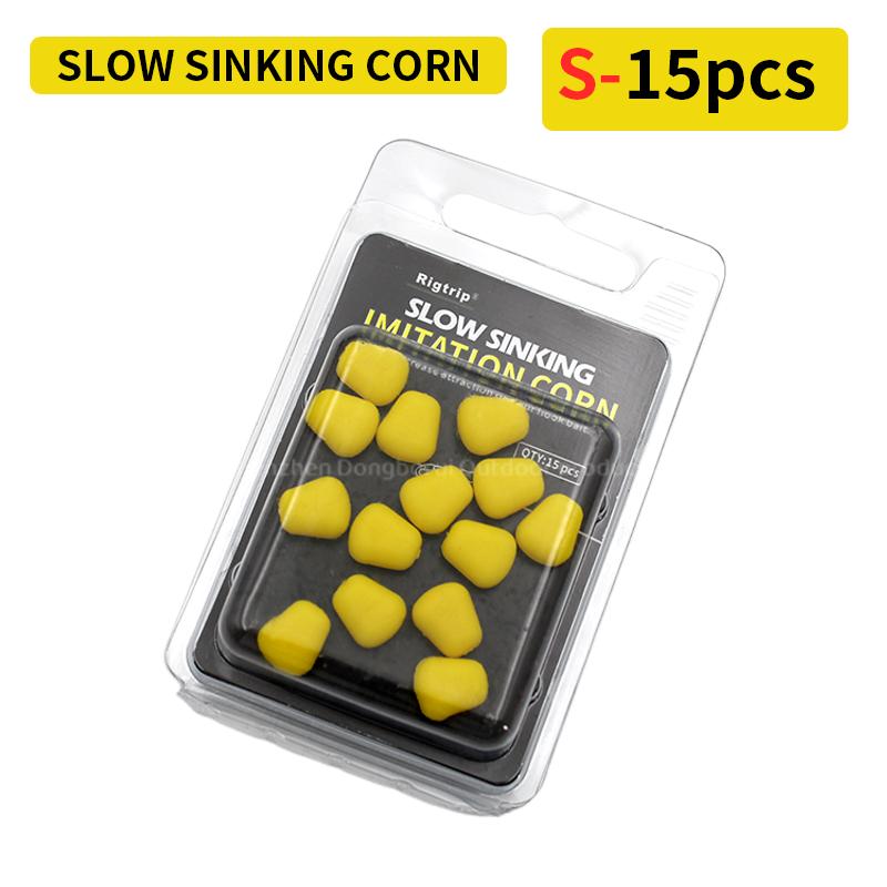 15 шт. Карповая рыбалка Приманка Медленно тонущая Размер кукурузы S L Плавающие бойлы Рыбалка Бойл Стопоры для карповой рыбалки Комбинированная оснастка Конечная оснастка
