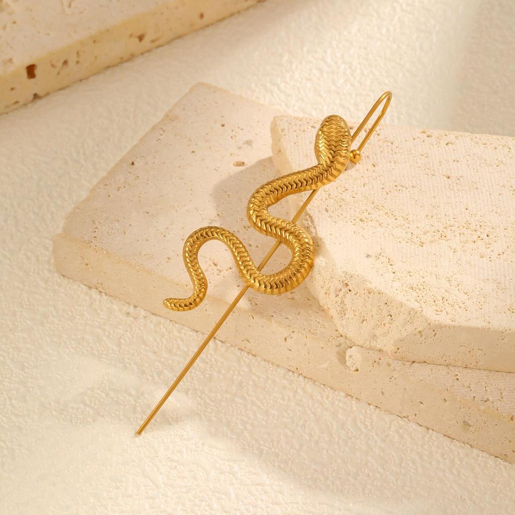 1 Piece Helix Hooks Earrings Ear Wrap Crawler Hook Earrings For Women, Snake Serpent Cartilage Piercing Punk Jewelry