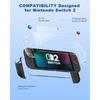 Clear Dockable Case for Nintendo Switch 2(2025)- Magnetic Snap-On Design, 6 In 1 Ultra-Thin Dockable Protective Cover with 9H Tempered Glass Screen