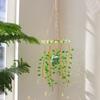 Handmade Crystal Glass Pendant Green Willow Branch Sun Catcher Chandelier  Landscape