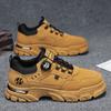 Men's shoes autumn 2025 low-top tooling Martin shoes men's casual leather trendy shoes men's rotating buttons