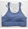 Plus Size Color Block Shockproof Two-Piece Sports Bra with Racerback and Fixed Chest Pad for Women