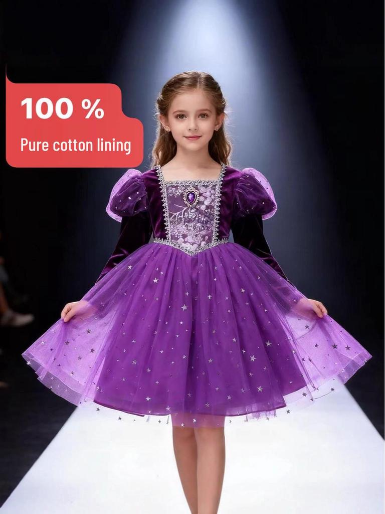 Cross-border Halloween Tulle Skirt Evening Dress for Baby Girls and Children