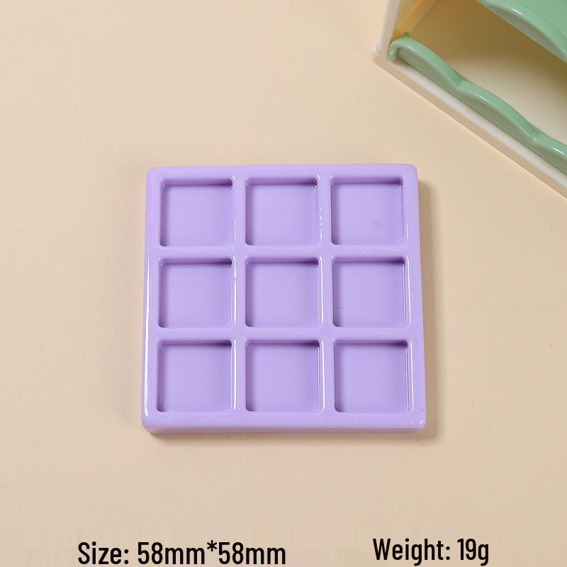 Large Multicolor Nine-Grid Plate for DIY Jewelry, Food Play & Small Accessories – Includes Cream Glue & Resin