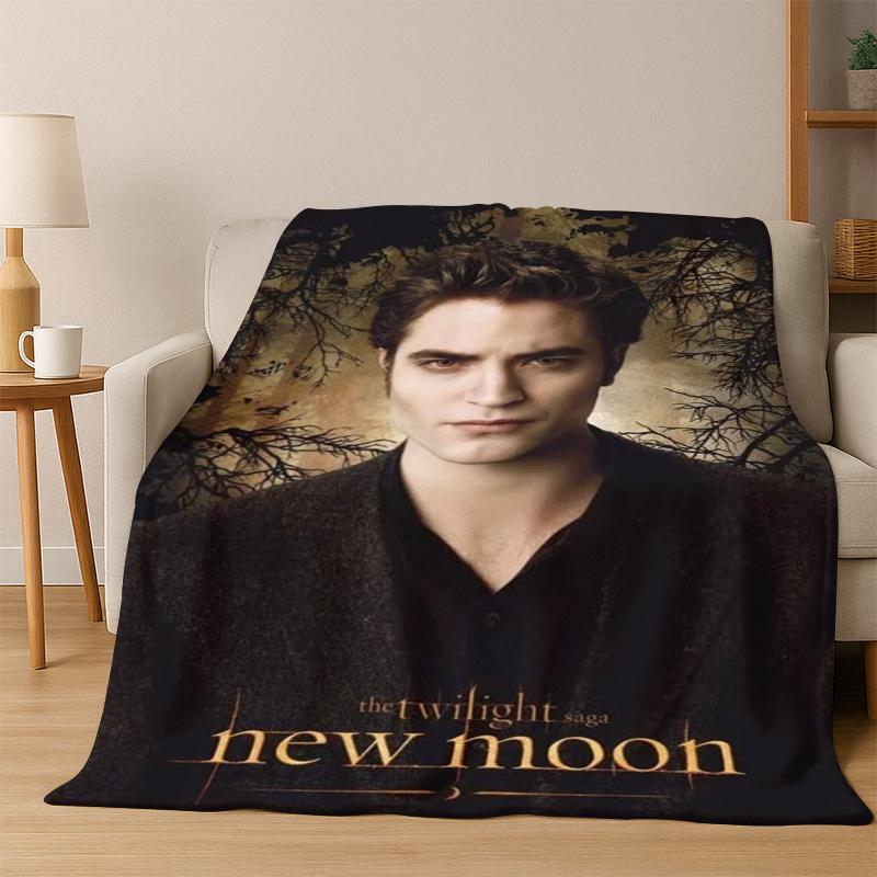 

Twilight Saga Edward Bella Flannel Blanket Soft Warm Blanket Throw Blanket for Bedroom Living Room Bed Travel Picnic Gift Kid 75x90cm
