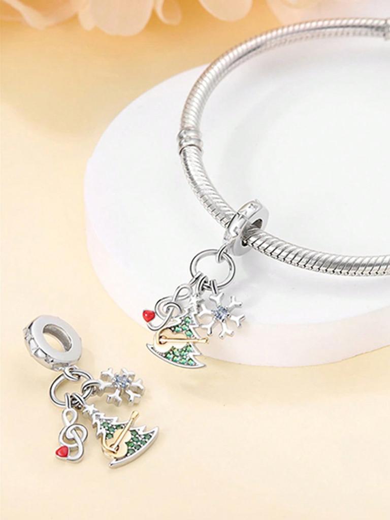 Christmas Snow House Socksbeads Charm Copper Plated Fit Charms Copperoriginal Bracelet For Jewelry Making Diy Charm