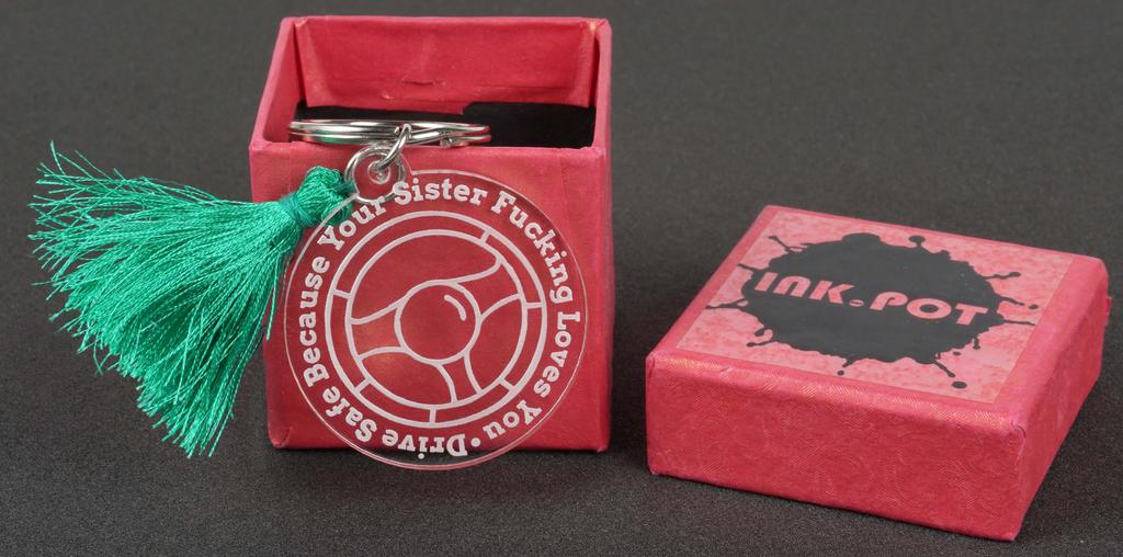 Inkdotpot Funny Keychain, Drive Safe Because Your Sister Fcking Love You. Acrylic Engraved Keychain, Funny Gift For