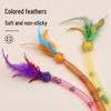 Retractable Cat Toy: Feather Teasing Wand with Elastic Rope, Catnip, Bell, Self-Entertainment, Bite-Resistant - Perfect for Boredom Relief.