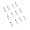 Artificial Nails Long Ballet Nails Wearable Nail Art Blue Sky Pure Desire Ai'x Gradient Color False Nails