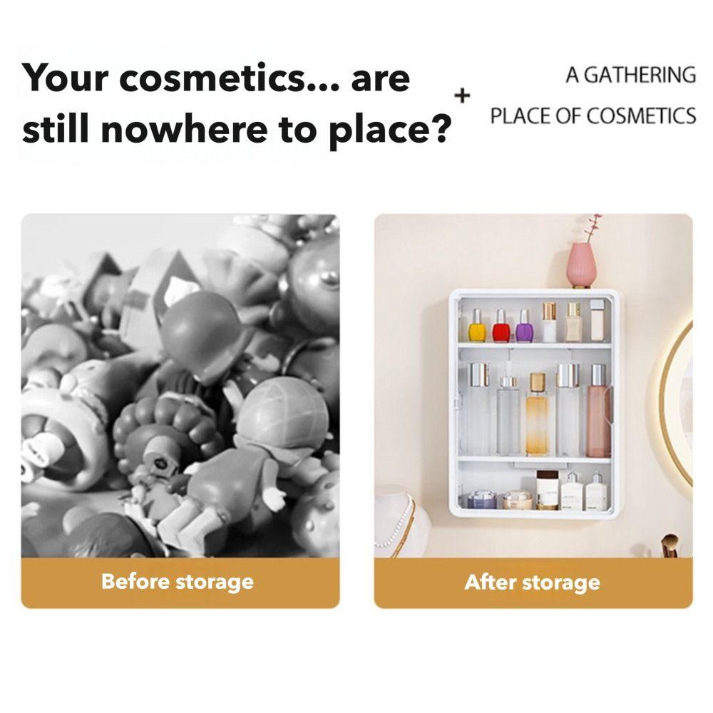 Large Capacity Cosmetic Display Cases Waterproof Beauty Storage Box New Makeup Organizer  Bathroom