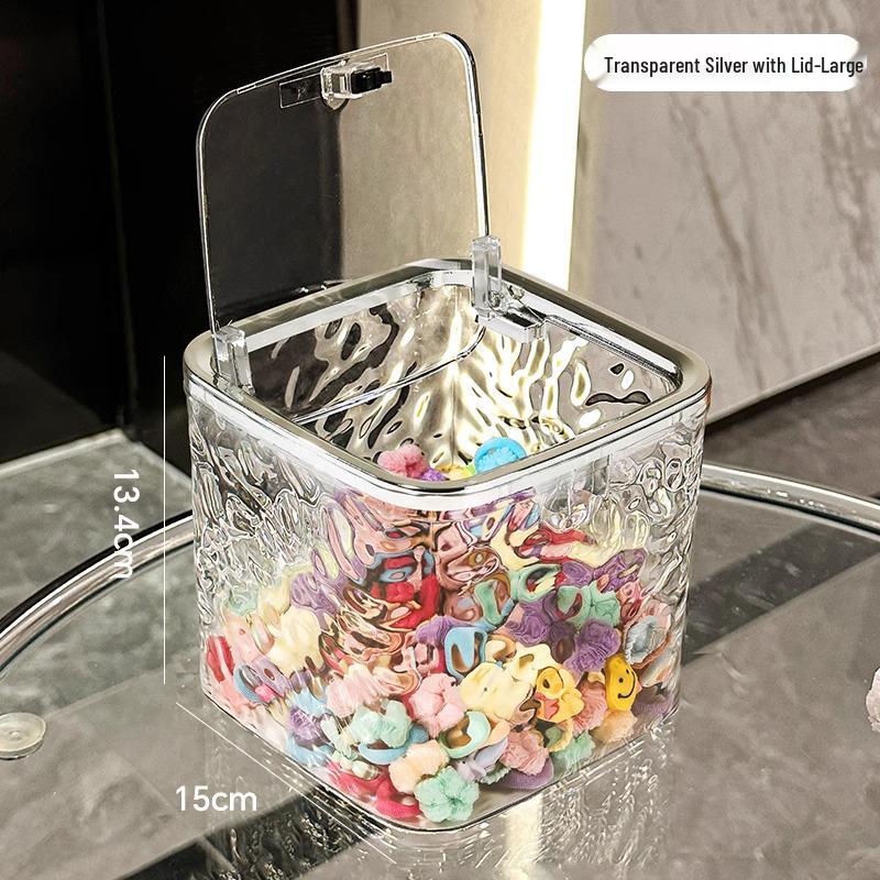 Children's Hair Accessory Organizer: Transparent Box for Hair Ties, Headbands, Clips, Pins, and Jewelry