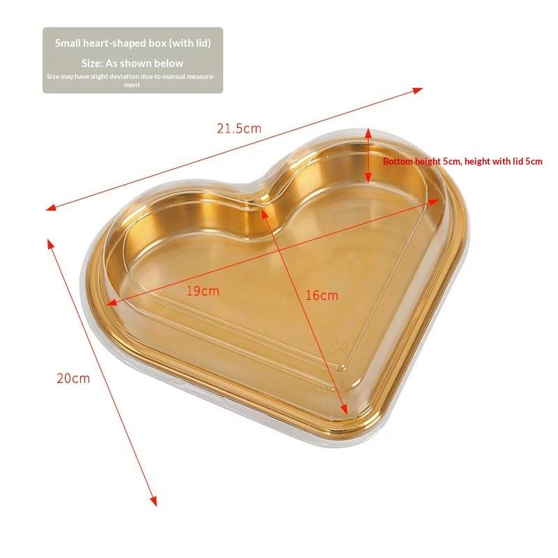 

10 шт./упак. Сервировочные подносы в форме сердца с прозрачными крышками Многоразовые ПЭТ Коробки для упаковки закусок, фруктов, суши, сыра, салата, десертов